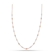 Rose Gold Pearl Beaded Chain Necklace