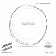 Layered Blush Bead Chain Necklace