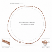 Layered Pearl Beaded Chain Necklace