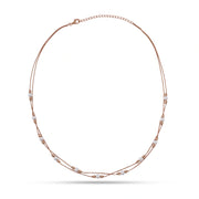 Layered Pearl Bead Chain Necklace