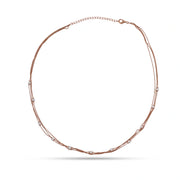 Layered Pearl Chain Necklace