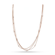 Layered Pearl Chain Necklace