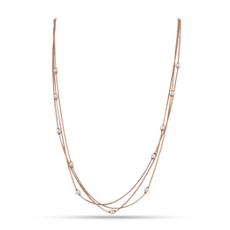 Layered Pearl Chain Necklace