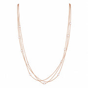 Layered Pearl Chain Necklace