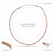 Layered Pearl Chain Necklace