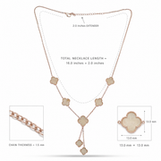 Blush Clover Drop Layered Necklace