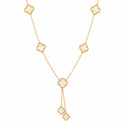 Blush Clover Drop Layered Necklace