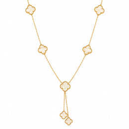Blush Clover Drop Layered Necklace