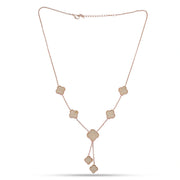 Blush Clover Drop Layered Necklace