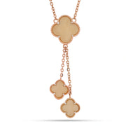 Blush Clover Drop Layered Necklace