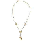 Golden Clover Drop Chain Necklace