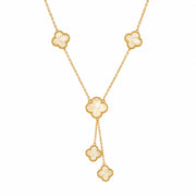 Golden Clover Drop Chain Necklace