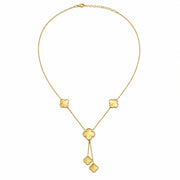 Golden Clover Drop Chain Necklace