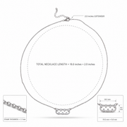 Crystal Studded Bar Charm Necklace