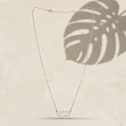 Rose Gold Pearl Charm Necklace