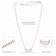 Rose Gold Pearl Charm Necklace