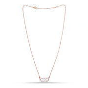 Rose Gold Pearl Charm Necklace