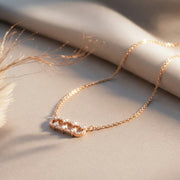 Elegant Crystal Bar Pendant Necklace