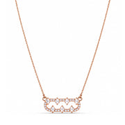 Elegant Crystal Bar Pendant Necklace