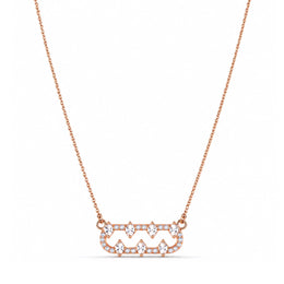 Elegant Crystal Bar Pendant Necklace