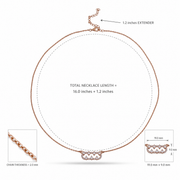 Elegant Crystal Bar Pendant Necklace