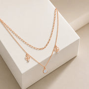 Celestial Layered Charm Necklace