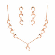 Rose Gold Dolphin Charm Necklace