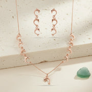 Rose Gold Dolphin Charm Necklace