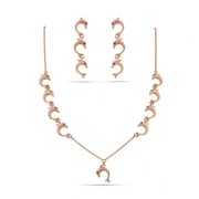 Rose Gold Dolphin Charm Necklace