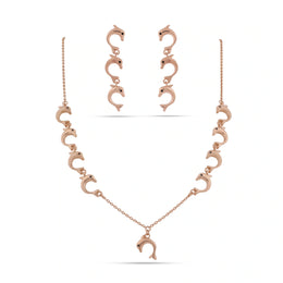 Rose Gold Dolphin Charm Necklace