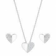Dual Tone Crystal Heart Set