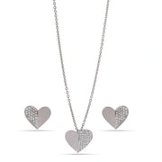 Dual Tone Crystal Heart Set
