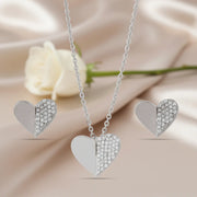 Dual Tone Crystal Heart Set