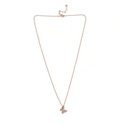 Rose Gold Butterfly Pendant Set