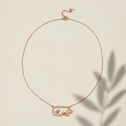 Rose Gold Floral Heart Jewelry Set