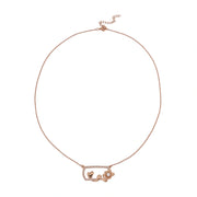 Rose Gold Floral Heart Jewelry Set