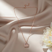 Rose Gold Square Crystal Set