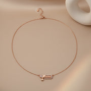 Rose Gold Crystal Pendant Set