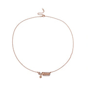 Rose Gold Crystal Pendant Set