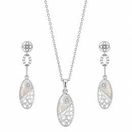 Dual Tone Oval Drop Set