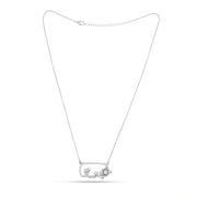 Floral Heart Crystal Pendant Set