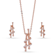 Rose Gold Spiral Crystal Set