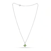 Green Butterfly Pendant Earring Set