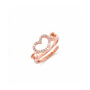 Rose Gold Double Heart Ring