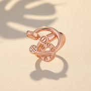 Rose Gold Sculptural Loop Ring