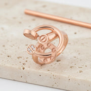 Rose Gold Sculptural Loop Ring