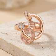 Rose Gold Sculptural Loop Ring