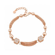 Rose Gold Heart Tassel Bracelet