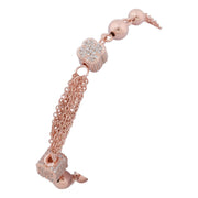 Flower Shape Beads Connected with Multi Layer Chains in Bracelet