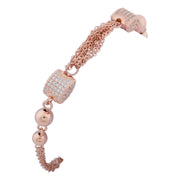 Rose Gold Crystal Charm Bracelet